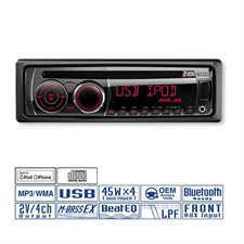 CLARION CZ201ER – USB / CD / MP3 / WMA Autoradio mit AUX-In (Rot)