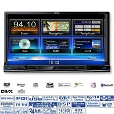CLARION NX702E - 2-DIN-DVD-Multimedia-Station mit integiertem Navigationssystem und hochauflösendem 7-Zoll-Display