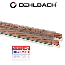 Oehlbach 1010 - Speaker Wire 40 - Lautsprecherkabel flexibel  (1m / transparent / Kupfer / 2x4,0 qmm)