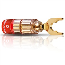 Oehlbach 3023 - Solution Lug - Kabelschuh-Verbinder für Lautsprecher  (1,5 - 6,0 qmm / golden)