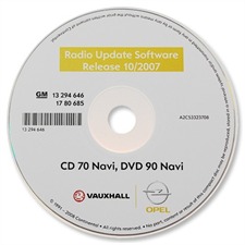  Betriebssoftware - Navigation / Radio Software-Update für Opel Navi CD70 / DVD90 (Stand 10/2007)