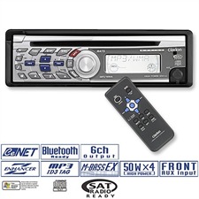 CLARION M475 - Marine AM/FM/CD/MP3/WMA Reciever (4x50W / schwarz/silber / CeNET / ID3 Tag)