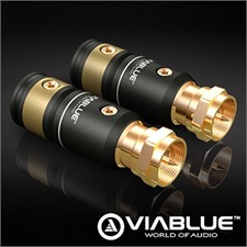 ViaBlue 30936 - T6s - F-Stecker (2 Stk / vergoldet)