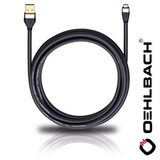 Oehlbach 60075 - i-Connect UM-B/U - Mobiles USB-Kabel,1 x  USB Micro-B auf 1 x USB-A  (1 Stück / 0,5 m / schwarz)