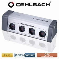 Oehlbach 13040 - Powersocket 908 - High-End-Mehrfach-Steckdosenleiste  (1 Stk / 1,5m / aluminium / grau )