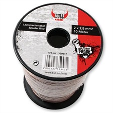 AIV Bull Audio - 350947 - Lautsprecherkabel Mini-Spule (10m / transparent / Kupfer / 2x2,5 qmm)