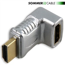 HICON HDHD-FM90V - Adapter HDMI female auf HDMI male (90° nach oben / silber/gold)