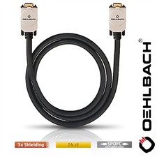 Oehlbach 9003 - VGA 300 - VGA-Videokabel 1 x Sub-D-Stecker auf 1 x Sub-D-Stecker (1 Stück / 1 x 3,0 m / schwarz/silber)