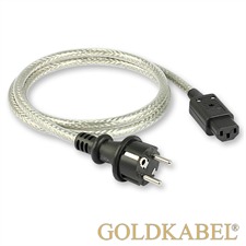 Goldkabel 114679 - POWERCORD 0150 Netzkabel (1 Stück / 1,5 m / schwarz/silber)