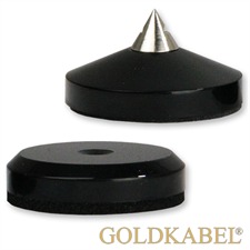 Goldkabel AS-40610 4er Set Spike & Disc - klein - Goldkabel - kleine Spikes mit Unterlegscheiben (je 4 Stück / schwarz)