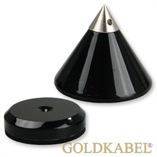 Goldkabel AS-40210 4er Set Kegel & Disc - Goldkabel - Kegel mit Unterlegscheiben (je 4 Stück / schwarz)