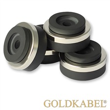 Goldkabel AS-41120 4er Set Dämpfer mini - Goldkabel - Shock Absorber / Resonanzdämpfer (4 Stück / silber)