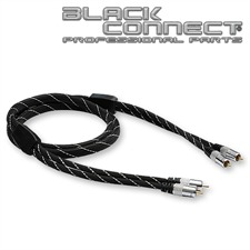 Goldkabel 63519 - Black Connect - Cinch Stereo 0150 - Audio-Cinchkabel 2 x Cinch auf 2 x Cinch (1 Stück / 1,5 m / schwarz/silber)
