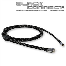 Goldkabel 63512 - Subwoofer 0750 - Audiokabel 1 x Cinch auf 2 x Cinch (1 Stück / 7,5 m / schwarz/silber)
