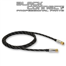 Goldkabel 103007 - SAT 0500 - Analoges Satellitenkabel 1 x F-Antennenstecker auf 1 x F-Antennenstecker (1 Stück / 5,0 m / schwarz/silber)