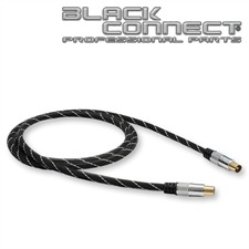 Goldkabel 821115 - Antenne 0350 - Antennenkabel 1 x Antennenstecker auf 1 x Antennenbuchse (1 Stück / 3,5 m / schwarz/silber)