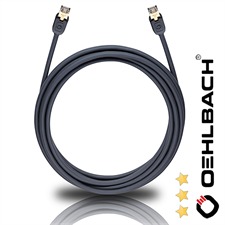 Oehlbach 9390 - Stream Plus 120 - CAT-6-Netzwerk-/Patchkabel, 1 x RJ45 auf 1 x RJ45 (1 Stück / 1,20 m / schwarz)