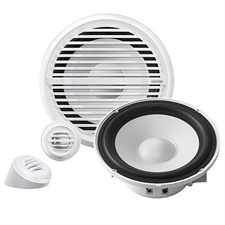CLARION CMG1622S - Wasserfester Marine 2-Wege Komponenten-Lautsprecher (120 W / 16,5 cm / 6 1/2 Zoll / UV-, Salz- & Spritzwasserbeständig)