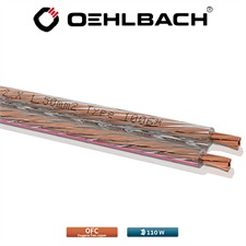 Oehlbach 1006 - Speaker Wire 15 - Lautsprecherkabel flexibel (1m / transparent / Kupfer / 2x1,5 mm²)