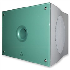 T + A TALIS TLW 4A - aktiver Subwoofer (450W / silber mit grüner Glasfront / 1 Stück)