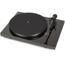 Pro-Ject Debut Carbon (DC) - Plattenspieler inkl. Tonarm + Ortofon MM-Tonabnehmer 2M Red (Hochglanz schwarz / inkl. Staubschutzhaube)