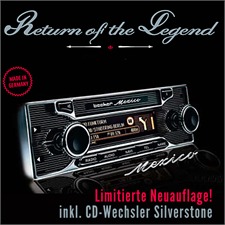 Becker 7942 - Mexico Retro --- Neuauflage 2014/2015 1 DIN Navigationssystem + Silverstone CD-Wechsler (Bluetooth / Map V 6.0/2014)