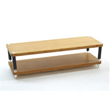Atacama EVOQUE ECO 44/16 - DESIGN EDITION - HiFi-Rack (insgesamt 2 Regalböden aus hellem Bambus Vollholz = light bamboo / Beine in matt schwarzer Ausführung / inkl. Spikes)