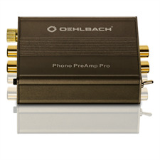 Oehlbach 6060 - Phono PreAmp Pro - verzerrungsarmer Phono-Vorverstärker für Plattenspieler (Moving-Magnet / Moving-Coil / Metallic braun)