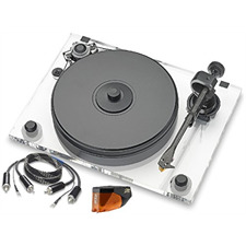 Pro-Ject 2-Xperience Acryl SB SuperPack - Plattenspieler inkl. Tonarm + Ortofon MM-Tonabnehmer 2M Bronze + Speedbox (mit elektronischer Drehzahlregelung / inkl. Tonarmkabel / inkl. Staubschutzhaube)