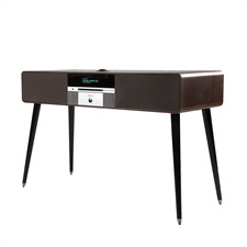ruarkaudio R7 MKII - Soundsystem als Hifi-Musikschrank (DAB / DAB+ / UKW mit RDS / CD-Player mit Fronteinschub / 160 Watt / Apt-x-Bluetooth / kontrastreiche Leuchtanzeige / Walnuss Echtholzfurnier)