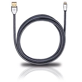 Oehlbach 60045 - XXL i-Connect UM-B/U - USB-Kabel, 1 x USB Micro-B auf 1 x USB-A (1Stück / 2,0m / schwarz/grau)