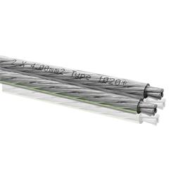 Oehlbach 1020 - Silverline 40 - Loudspeaker cable flexible (1m / transparent / silver plated / 2x4,0 qmm)