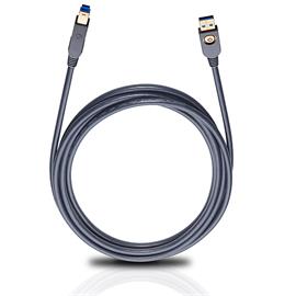 Oehlbach 9222 - USB Max A/B 500 - USB-3.0-Kabel, A auf B (1 Stück / 5 m / grau)