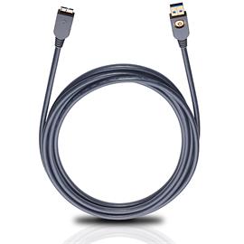 Oehlbach 9233 - USB Max A/M 750 - Max A/Micro B USB-3.0-Kabel, Type-A auf Type-Micro-B (1 Stück / 7,5 m / dunkelgrau)