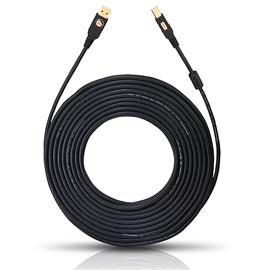 Oehlbach 9135 - USB A/B - USB-2.0-Kabel A auf B (1 Stück / 10,0 m / schwarz)
