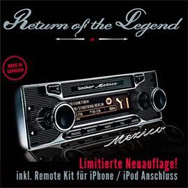 Becker 7942 - Mexico Retro --- new edition 2014-2015 1 DIN navigation system + iPhone / iPod - Remote Kit (Bluetooth / Map V 6.0/2014)