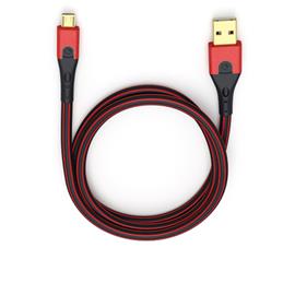Oehlbach 9413 - USB Evolution Micro 300 - USB 2.0 Kabel für Mobile Entertainment (1 x USB-A auf 1 x USB-Micro B / 3,0 m / rot/schwarz)