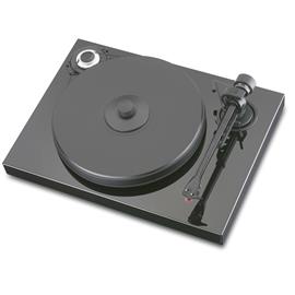 Pro-Ject 2-Xperience Classic - manual record player incl. Pro-Ject tonearm 9cc + Ortofon MM cartridge 2M Silver (glossy black / with straight 9" tonearm / incl. dust cover)