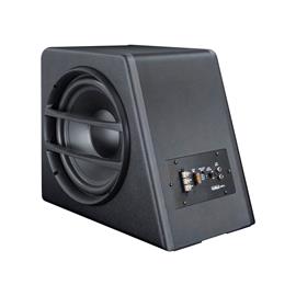 Axton AXB25A - compact active subwoofer (25 cm / 10 inch / 70 Watts RMS / black / phase shift, input gain and low pass controller on the front)